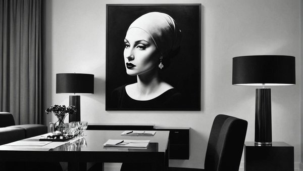Élégance et sophistication avec tableaux en noir et blanc